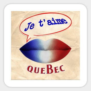 FRENCH KISS JETAIME QUEBEC Sticker